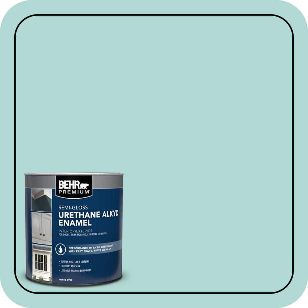 BEHR PREMIUM 1 qt. #M450-3 Wave Top Semi-Gloss Enamel Urethane Alkyd Interior/Exterior Paint (1)