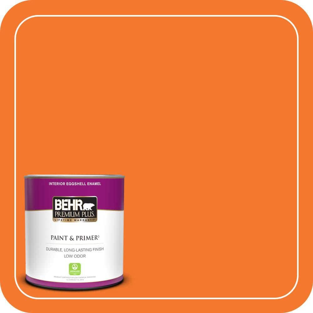 BEHR PREMIUM PLUS #230B-7 Kumquat Enamel & Primer Color Sample