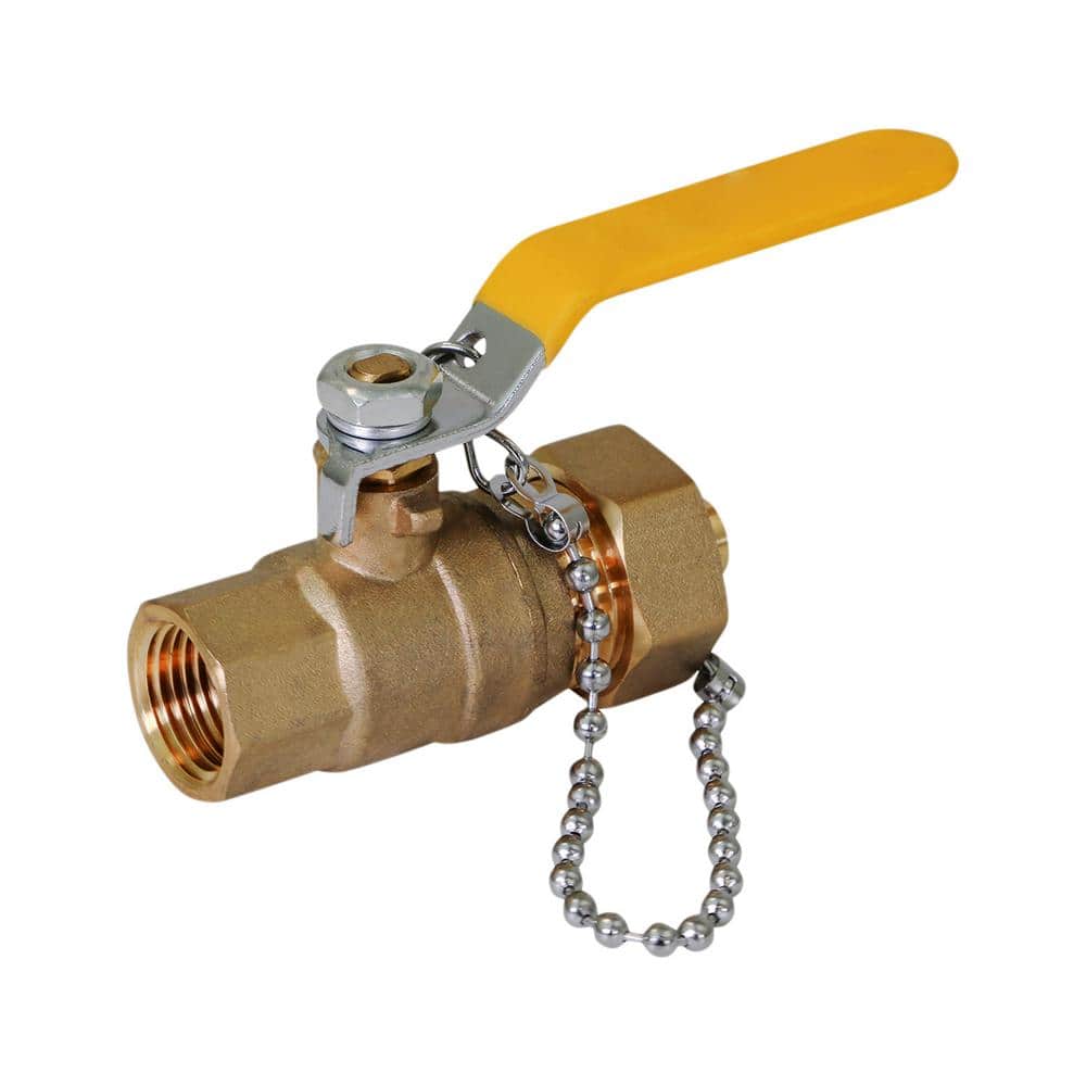 PLUMBFLEX 1/2 in. FIP x 3/4 in. MHT Brass Full Port Hose Ball Valve with Chain and Cap (10 Pack) (2)