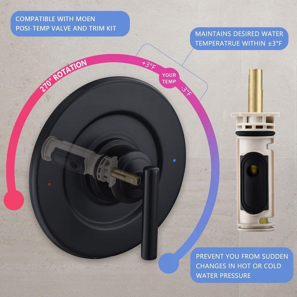 Helhom Shower Valve Cartridge, Comes with Removal Tool, Fits Posi Temp Shower and Tub Faucet Valves, Fixes Water Leaks (2)
