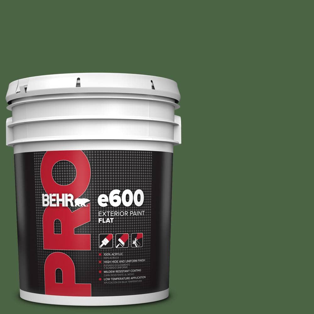 BEHR PRO 5 gal. #S400-7 Deep Viridian Flat Exterior Paint