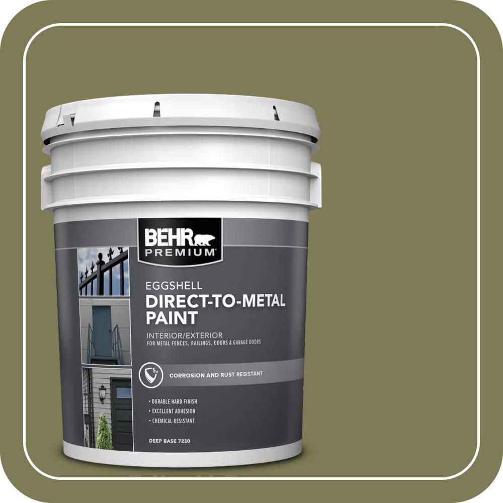 BEHR PREMIUM 5 gal. #S370-6 Seaweed Salad Eggshell Direct to Metal Interior/Exterior Paint