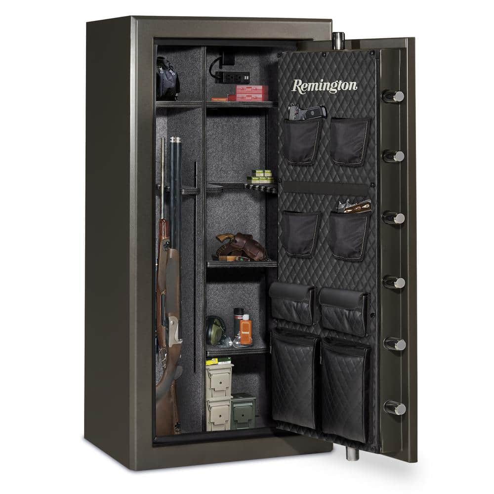 Remington Express 24-Gun Fireproof and Waterproof Gun Safe with Electronic Lock, Graphite Satin Metallic (2)