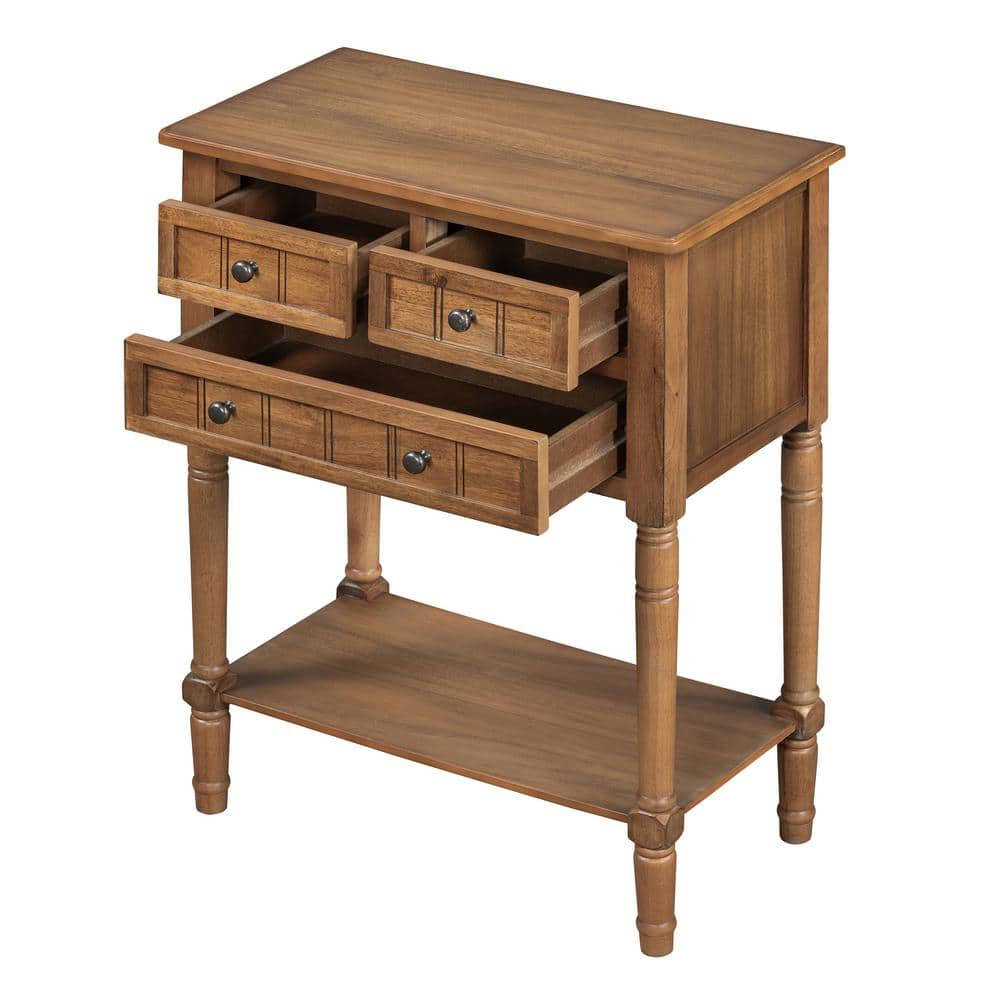 Unbranded 23.7 in. W x 13 in. D x 31.4 in. H Light Brown Linen Cabinet (1)