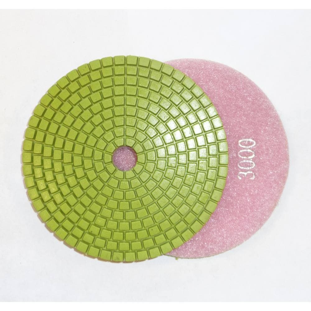 Unbranded 4 in. JHX Wet Diamond Polishing Pads for Granite/Concrete (Set of 7-Pieces) (1-Grit Each Piece) (2)