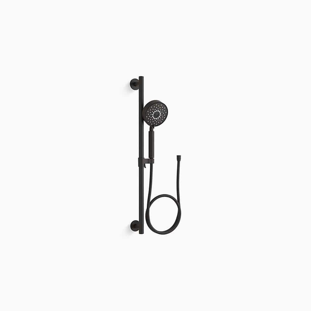 KOHLER Purist 3-Spray Patterns Wall Mount Round Handheld Shower Head 1.75 GPM in Matte Black (1)