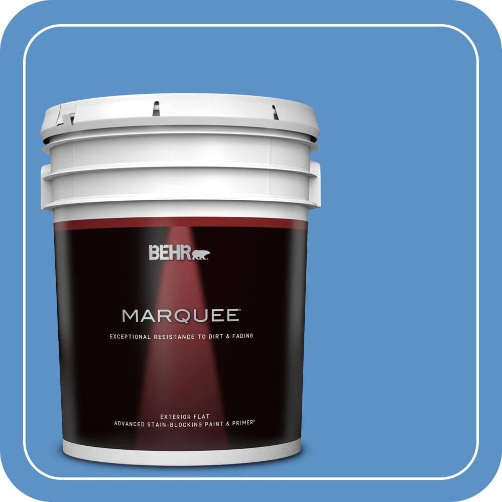 BEHR MARQUEE 5 gal. #MQ4-26 Come Sail Away Flat Exterior Paint & Primer (1)