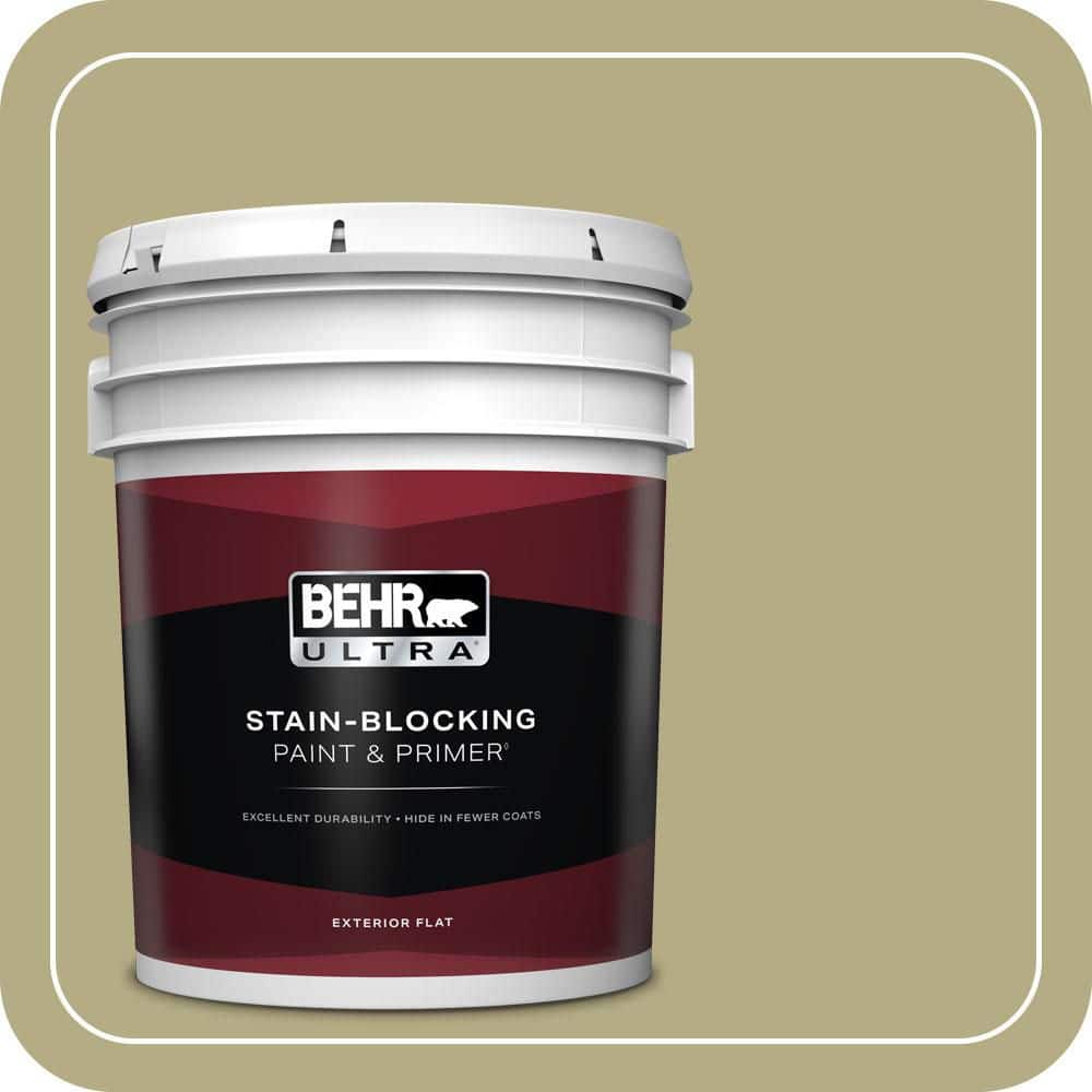 BEHR ULTRA 5 gal. #PPU9-08 Tarragon Tease Flat Exterior Paint & Primer