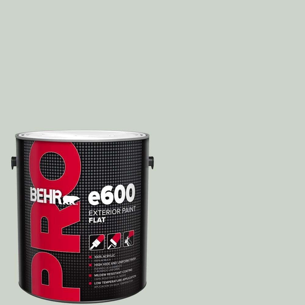 BEHR PRO 1 gal. #MQ3-48 Shy Green Flat Exterior Paint