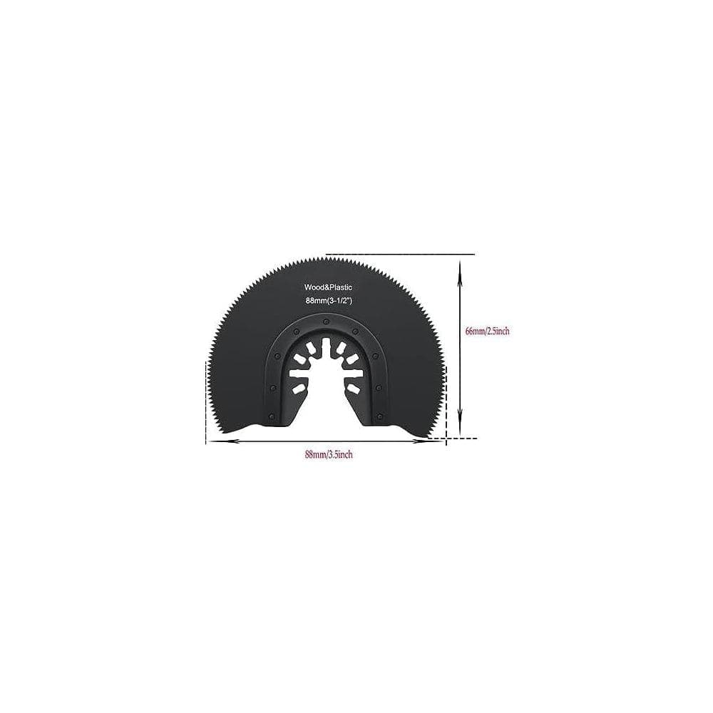 Unbranded Semi Circular Oscillating Saw Blades 3-1/2 in. for Wood Plastic Soft Metal Cutting Quick Release (7-Pack) (2)