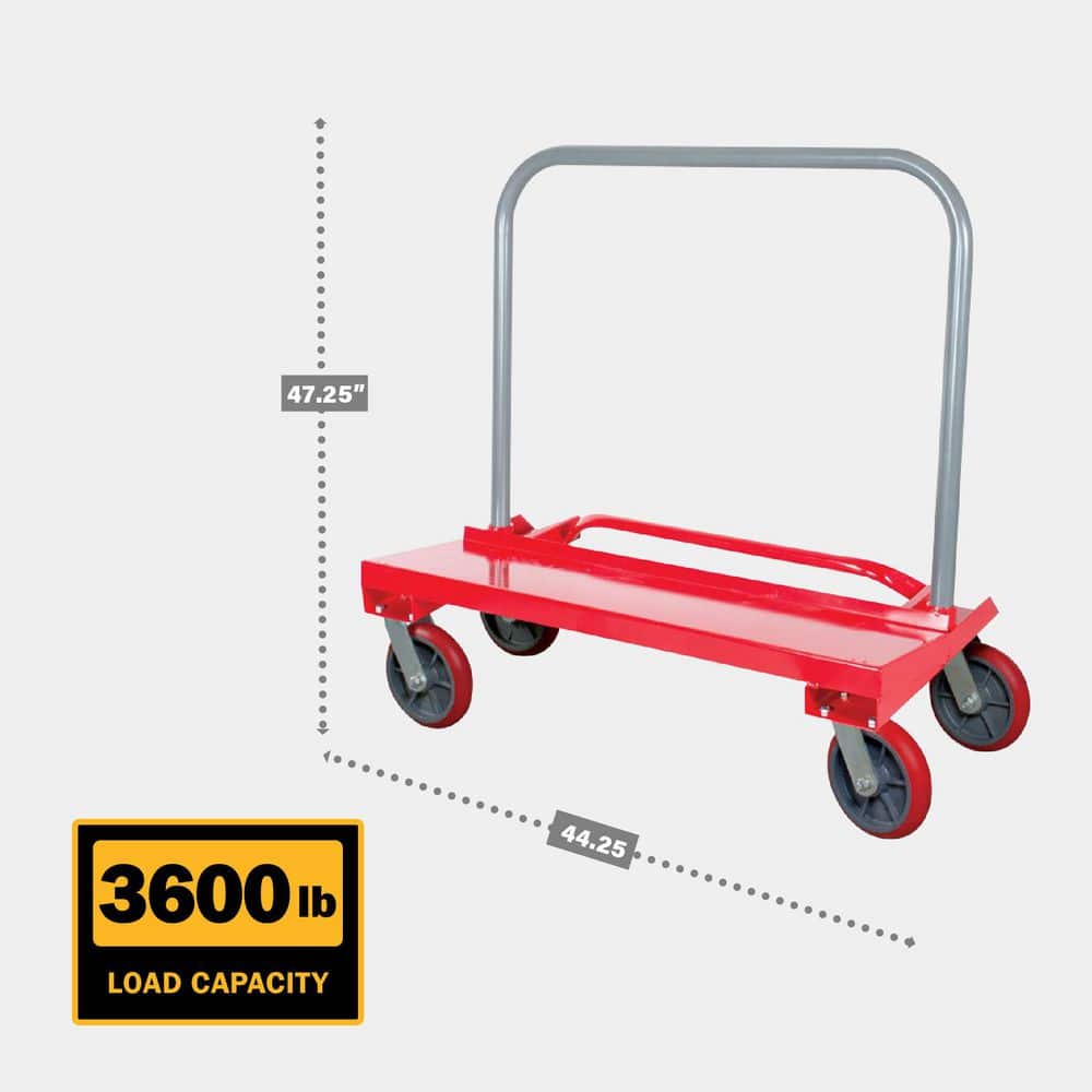 MetalTech Buildman Pro Flat Cart with 3600 lb. Load Capacity with Removable Handle for Easy Storage (3)