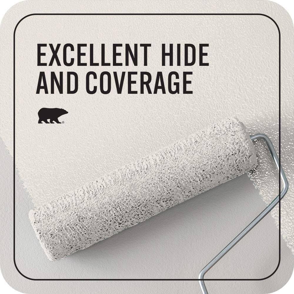 BEHR PREMIUM PLUS #PR-W12 Timid White Flat EcoMix Plant-Based & Primer (2)