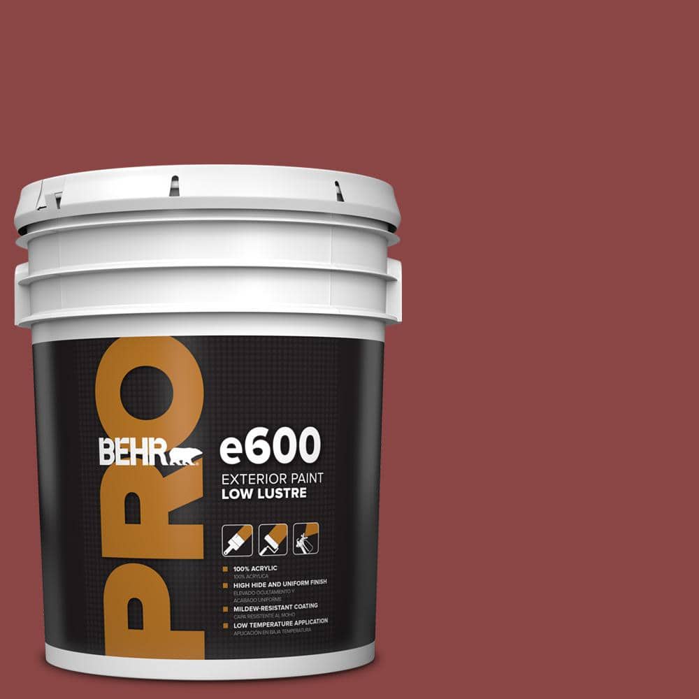 BEHR PRO 5 gal. #PPU1-10 Forbidden Red Low Luster Exterior Paint