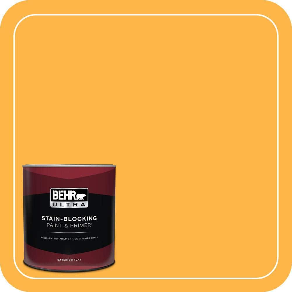 BEHR PREMIUM PLUS 1 gal. #300B-6 Glorious Gold Semi-Gloss Enamel Low Odor Interior Paint & Primer (1)