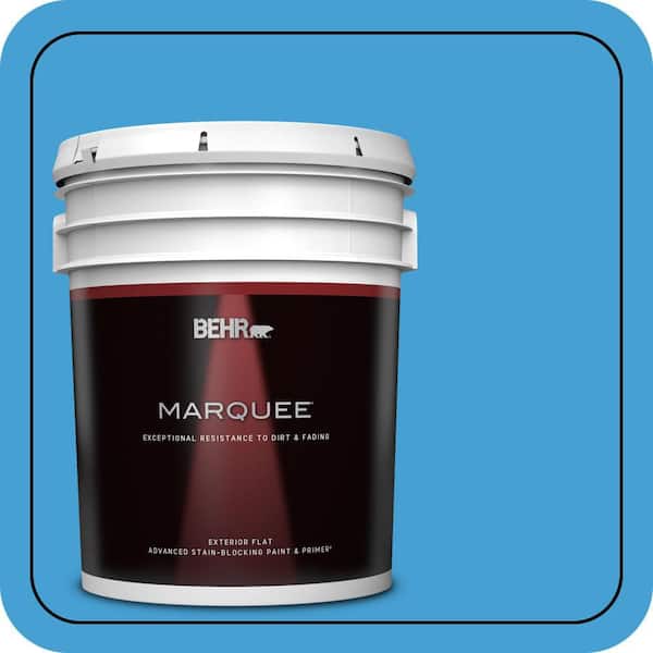 BEHR MARQUEE 5 gal. #P500-5 Peaceful River Flat Exterior Paint & Primer (2)