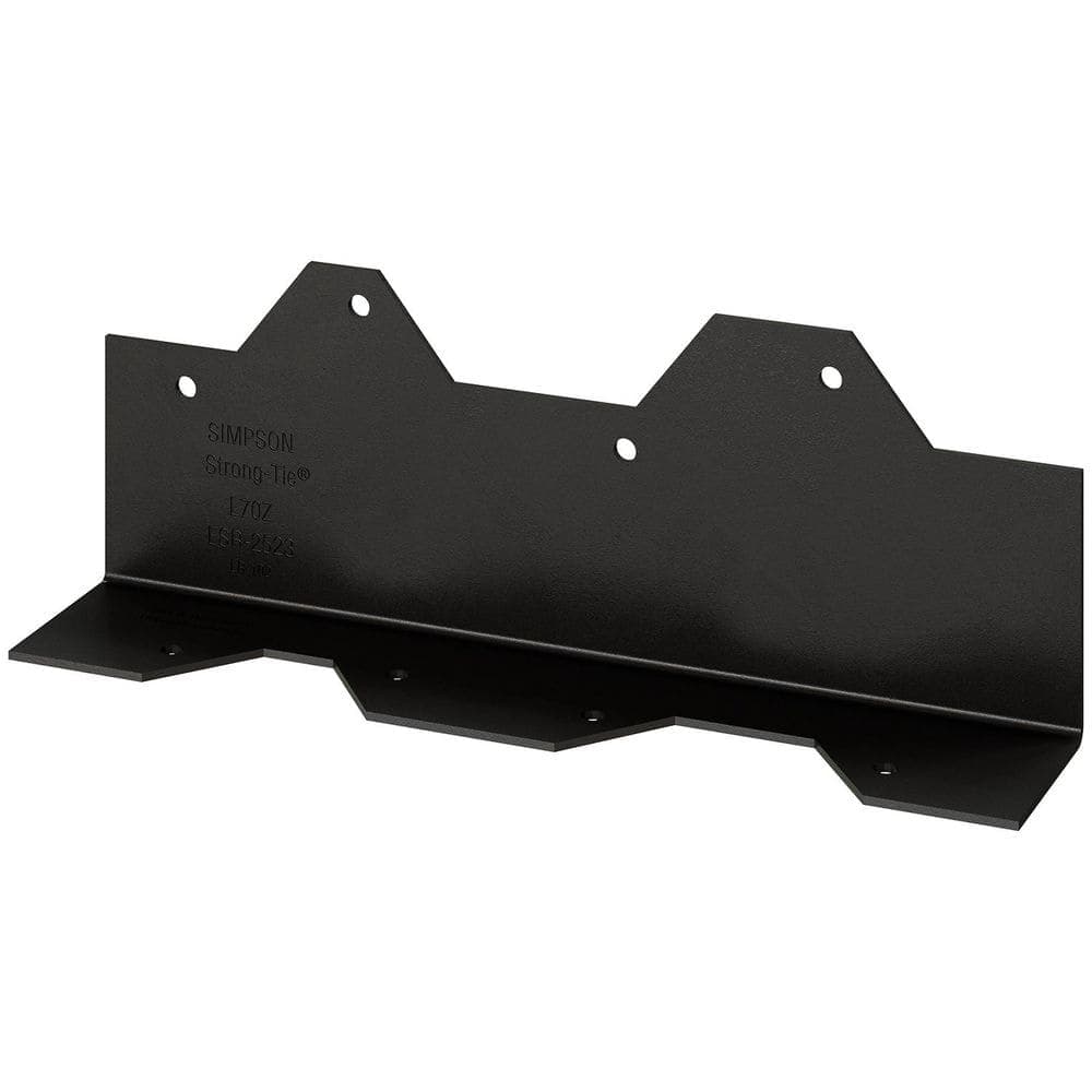 Simpson Strong-Tie Outdoor Accents 7 in. 16-Gauge ZMAX, Black Powder-Coated Reinforcing L Angle (1)