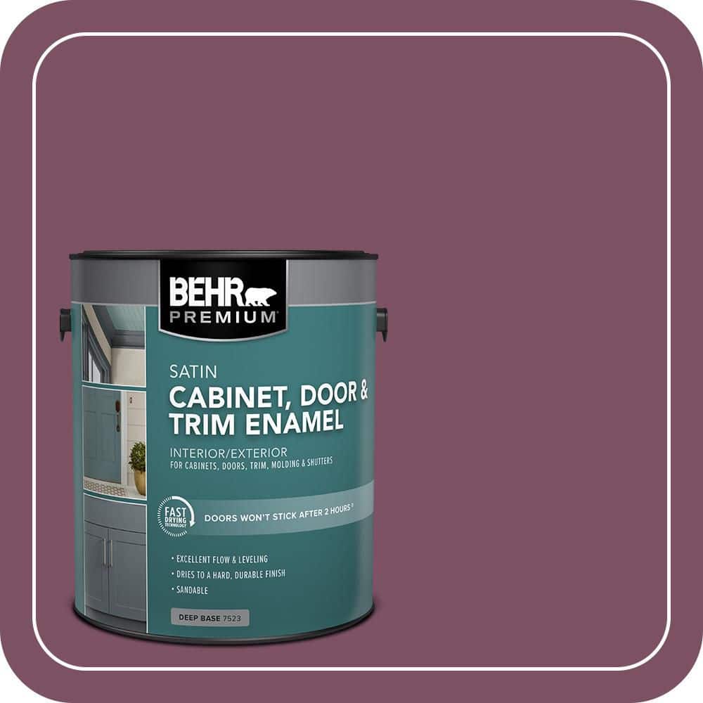 BEHR PREMIUM 1 gal. #PPU1-19 Classic Berry Satin Enamel Interior/Exterior Cabinet, Door & Trim Paint