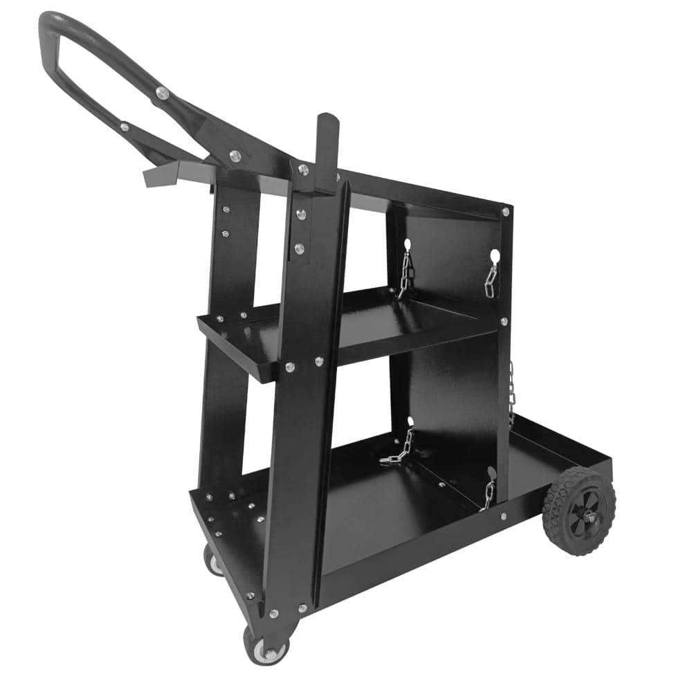 Unbranded Heavy Duty 220 lbs Q235 Steel Frame 28 in.Welding Cart with Swivel Casters