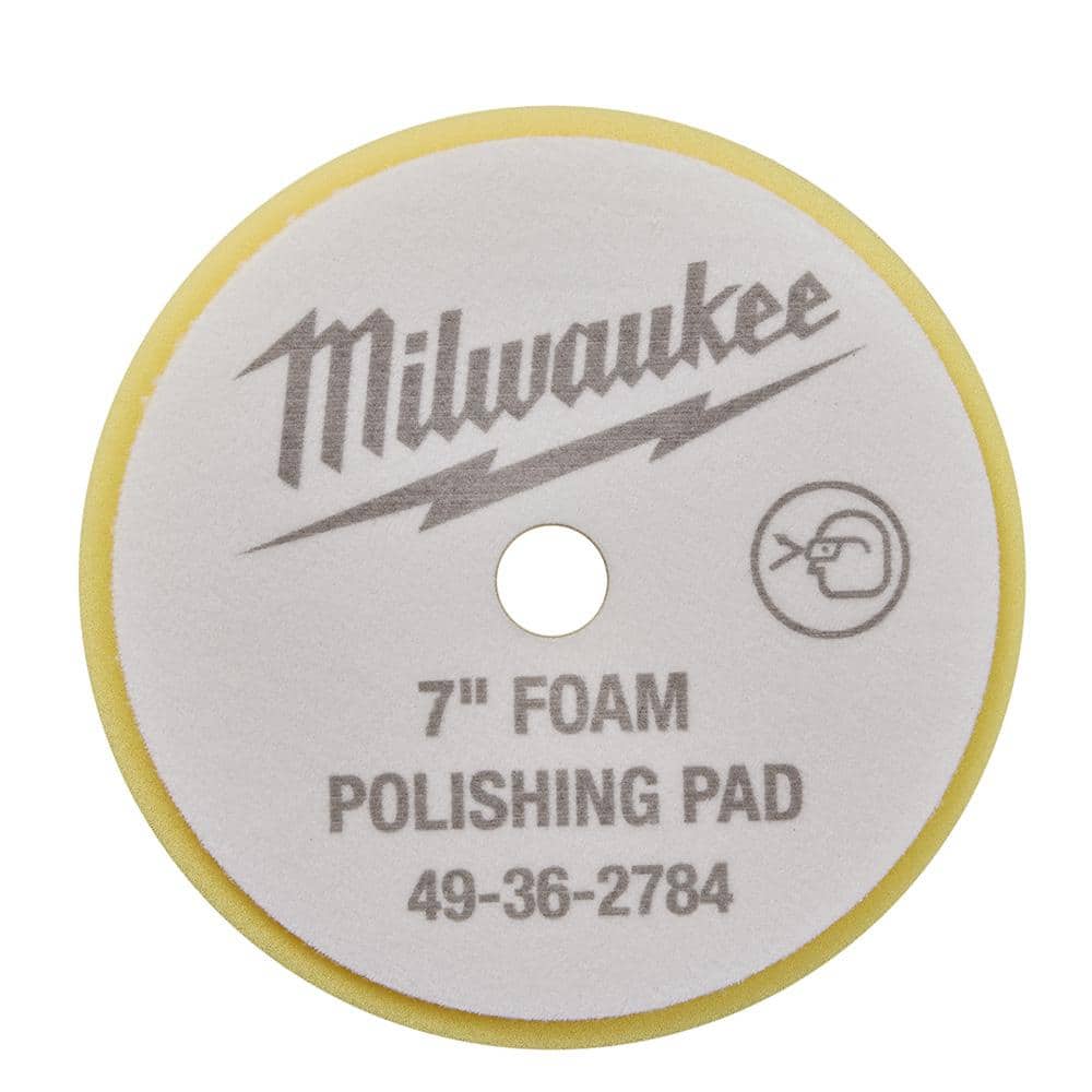 Milwaukee 7 in. Yellow Foam Polishing Pad (3)
