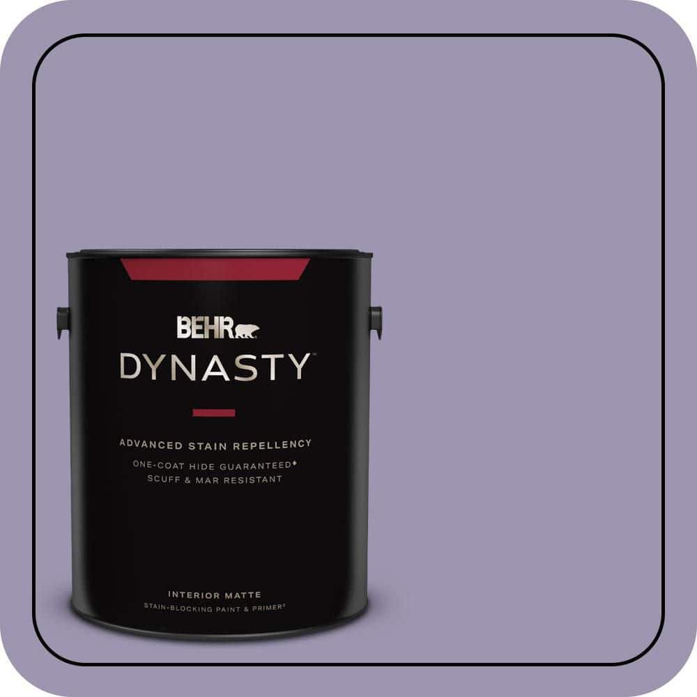 BEHR DYNASTY 1 gal. #S570-4 Night Music One-Coat Hide Matte Interior Stain-Blocking Paint & Primer