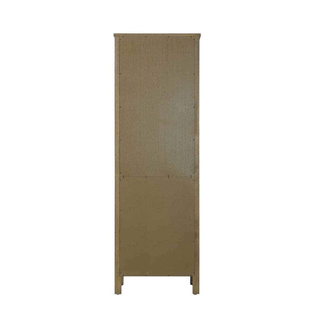 TIMELESS HOME 24 in. W x 18 in. D x 72 in. H Brown Freestanding Linen Cabinet (2)