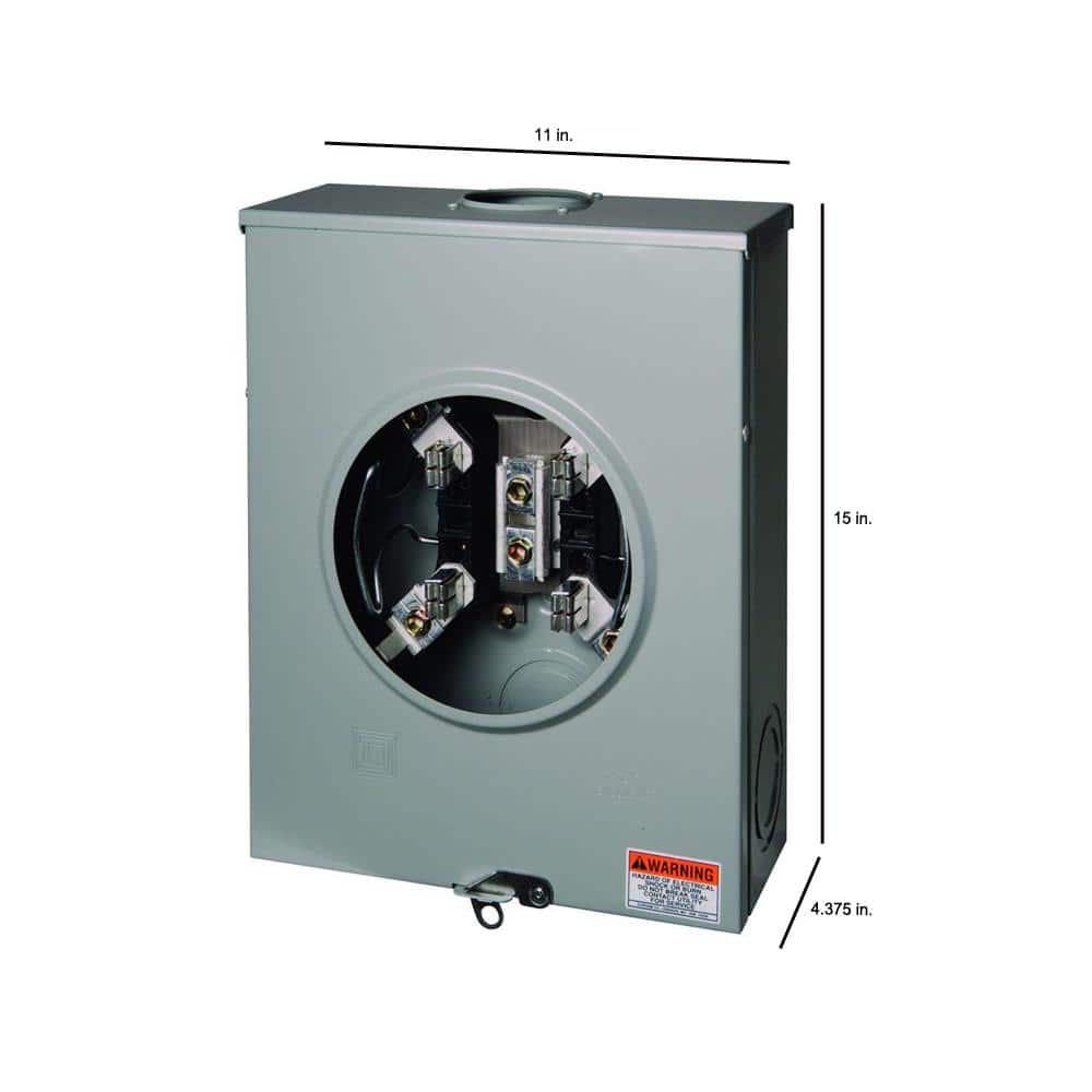 Square D 200 Amp Ringless-Horn Bypass Overhead or Underground Meter Socket (3)