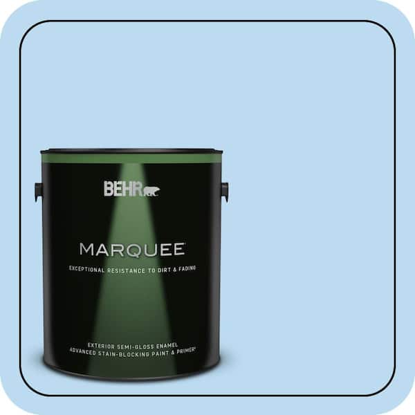 BEHR MARQUEE 1 gal. #P510-1 Greek Isles Semi-Gloss Enamel Exterior Paint & Primer (2)