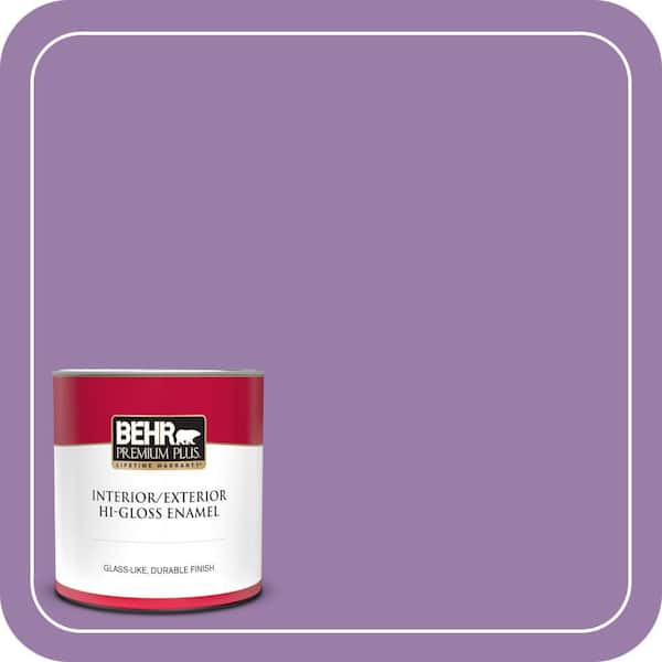 BEHR PREMIUM PLUS 1 qt. #MQ4-61 Lilac Intuition Hi-Gloss Enamel Interior/Exterior Paint & Primer (2)