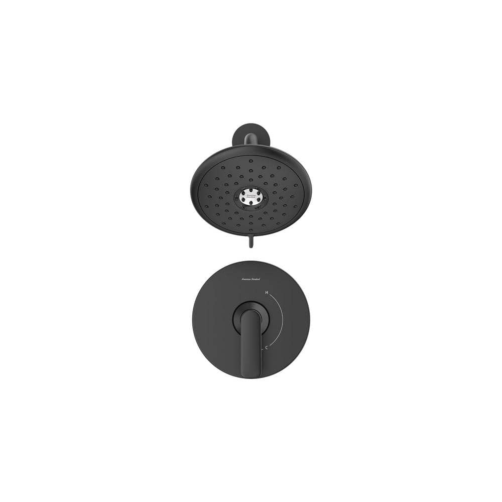 American Standard Aspirations Single-Handle Wall Mount Shower Trim in Matte Black - 1.75 GPM (Valve Not Included) (2)