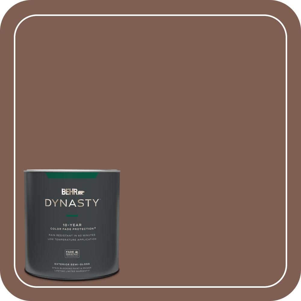 BEHR DYNASTY 1 qt. #N160-6 Spanish Chestnut Semi-Gloss Exterior Stain-Blocking Paint & Primer