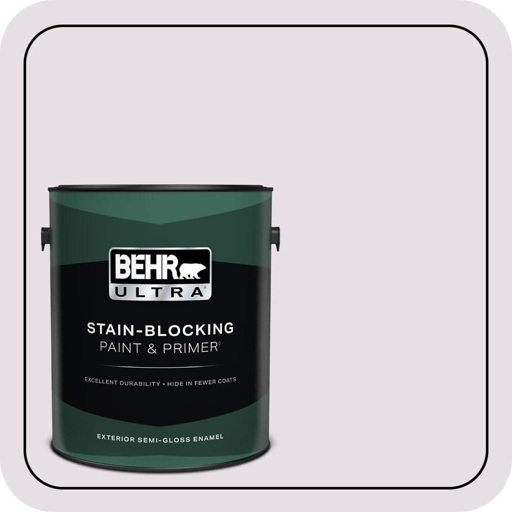 BEHR ULTRA 1 gal. #670E-2 Pearl Violet Semi-Gloss Enamel Exterior Paint & Primer