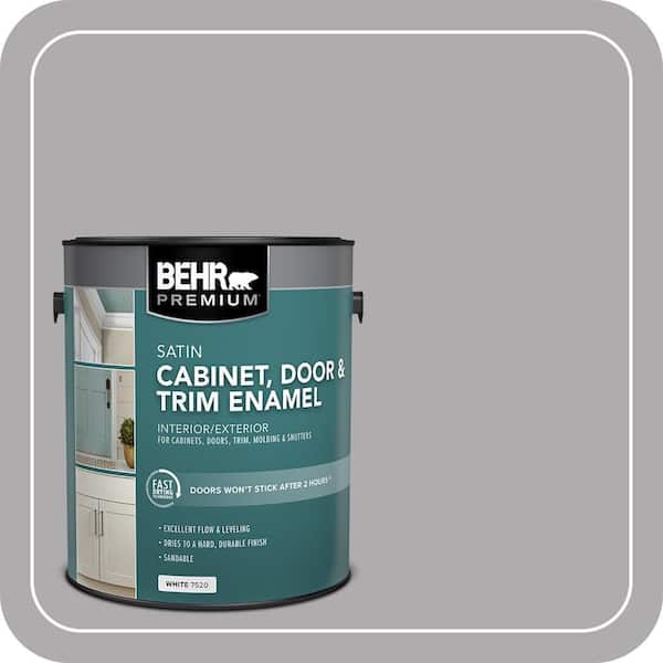 BEHR PREMIUM 1 gal. #HDC-NT-27A Soft Pebble Satin Enamel Interior/Exterior Cabinet, Door & Trim Paint (2)