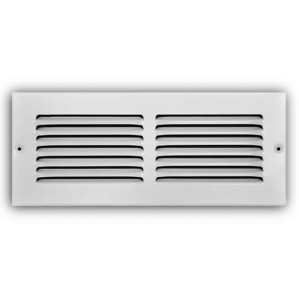 Everbilt 12 in. x 4 in. Steel Return Air Grille in White