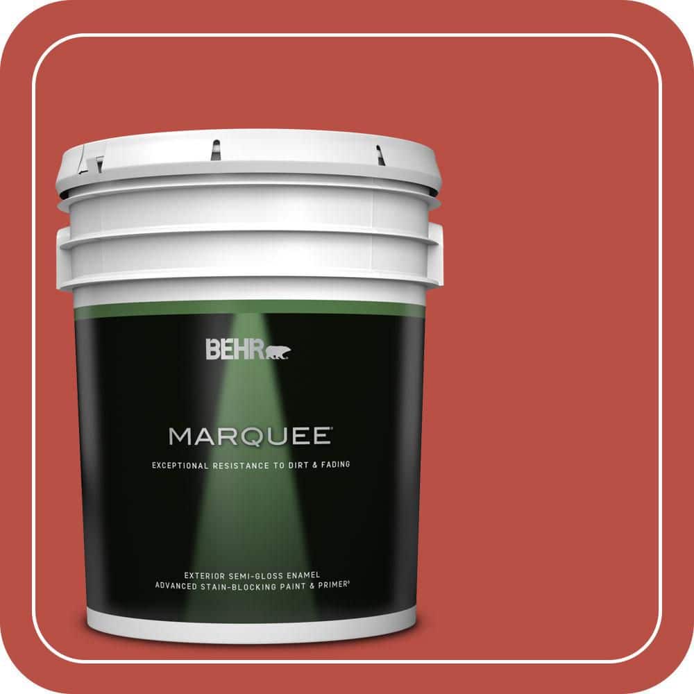 BEHR MARQUEE 5 gal. #T14-20 Amaryllis Semi-Gloss Enamel Exterior Paint & Primer