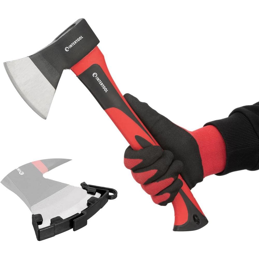 Unbranded 1.3 lb. Hatchet Axe with 15 in. Shock Absorbing Anti-Slip Fiberglass Handle (2)