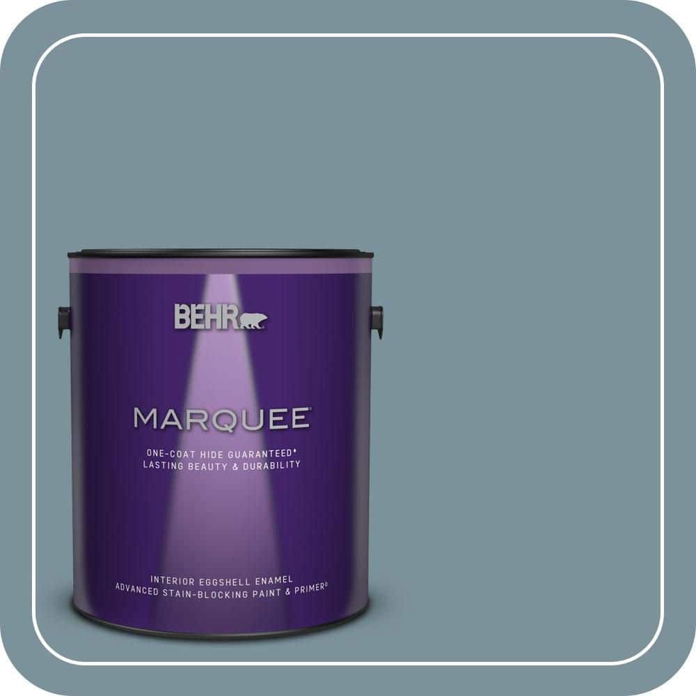 BEHR MARQUEE 1 gal. #PMD-55 Silent Tide Eggshell Enamel Interior Paint & Primer