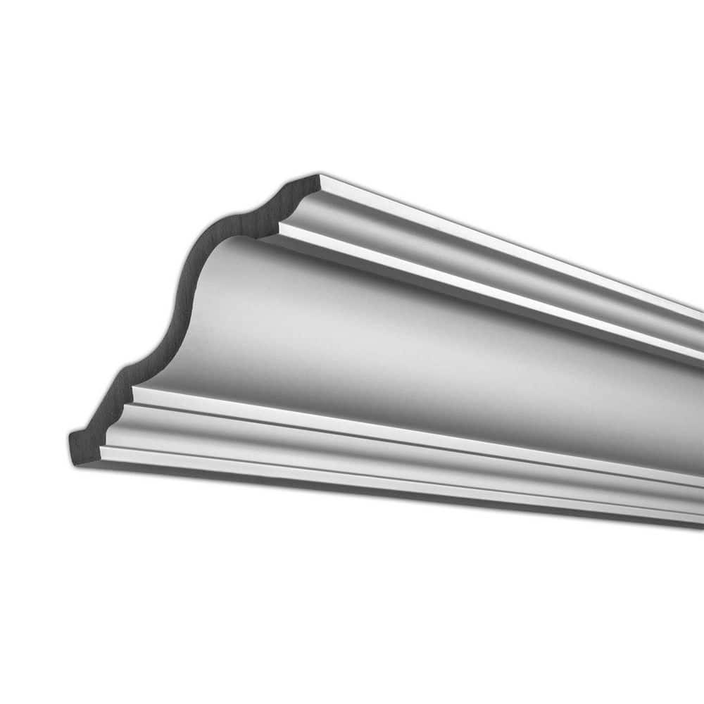 American Pro Decor 7-7/8 in. x 5-5/16 in. x 94-1/2 in. Plain Polyurethane Crown Moulding Pro Pack 15-1/2 LF (2-Pack) (1)
