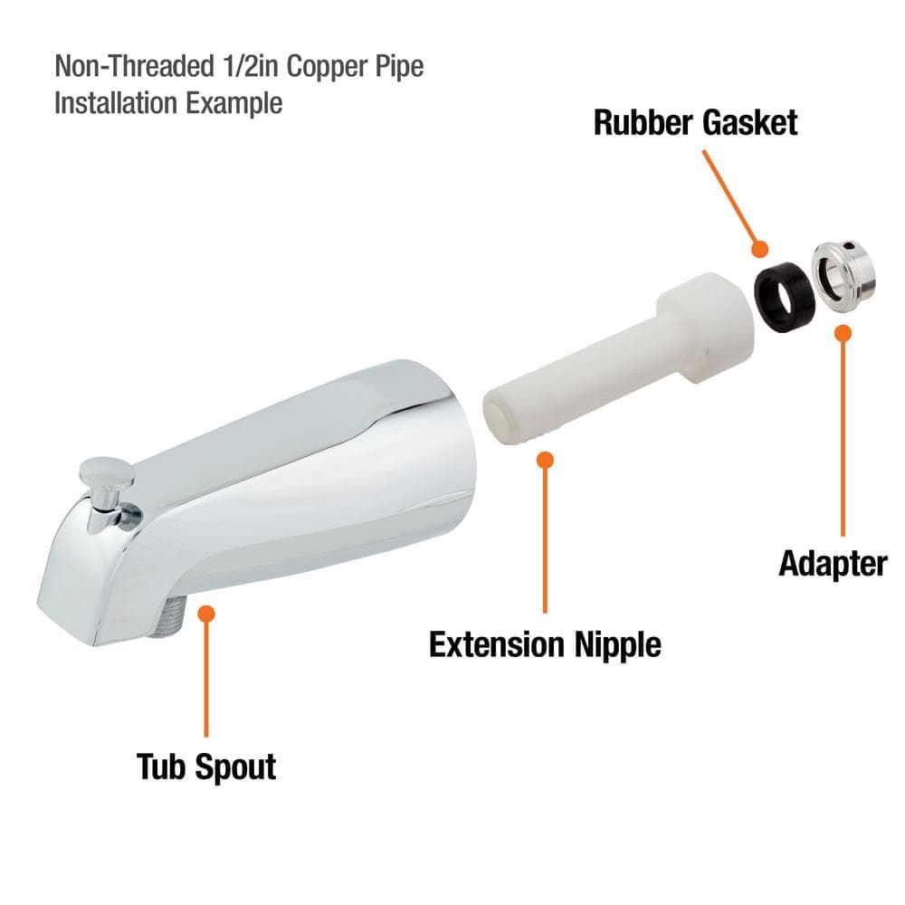 Everbilt Tub Spout with Diverter and Handheld Shower Fitting (3)