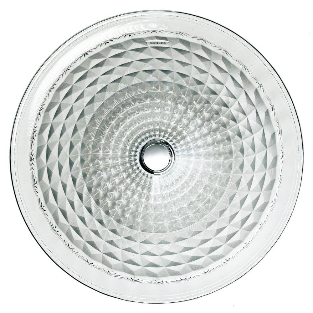 KOHLER Kallos 16 in. x 16 in. Undermount Bathroom Sink in Ice Glass (2)