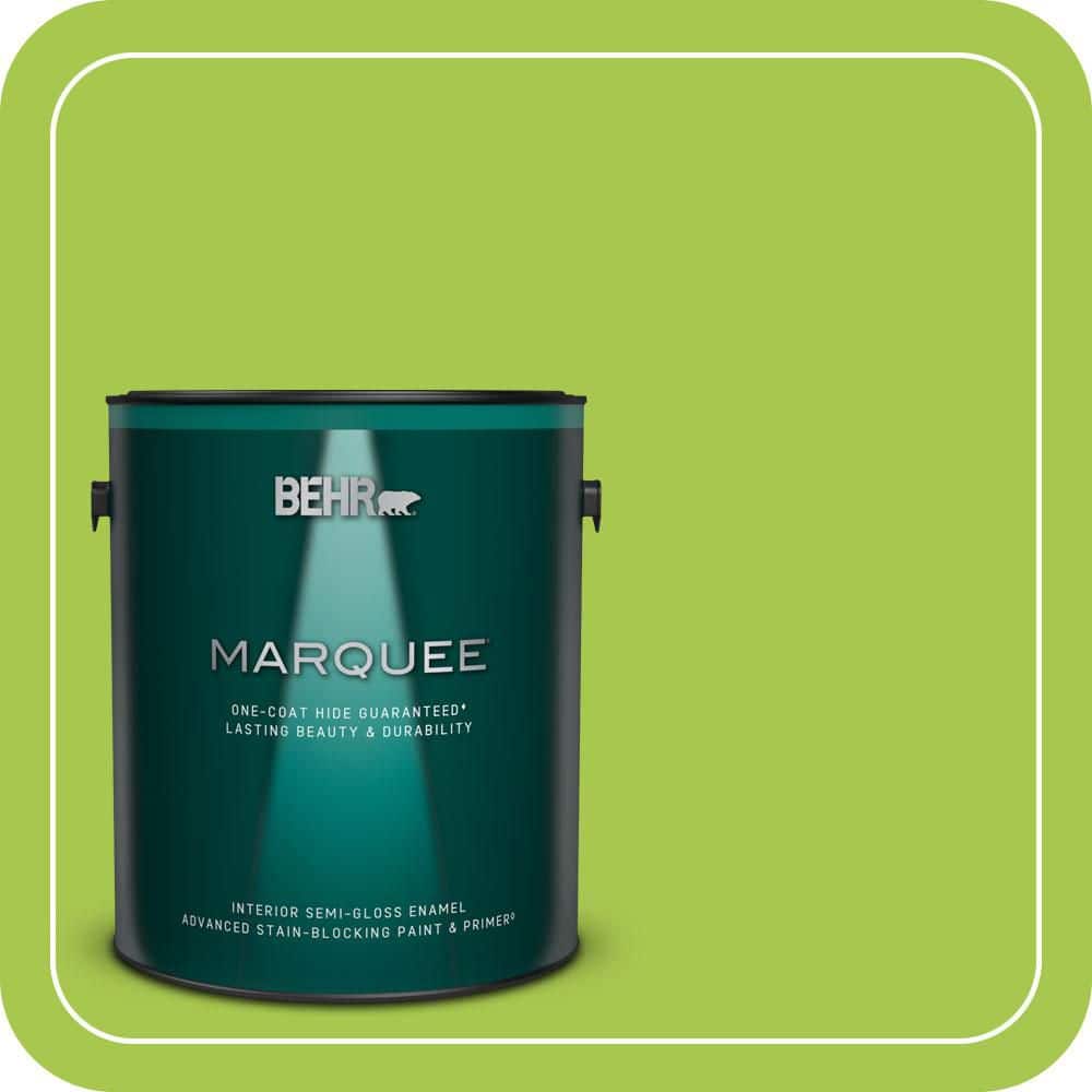 BEHR MARQUEE 1 gal. #420B-5 Sweet Midori Semi-Gloss Enamel Interior Paint & Primer