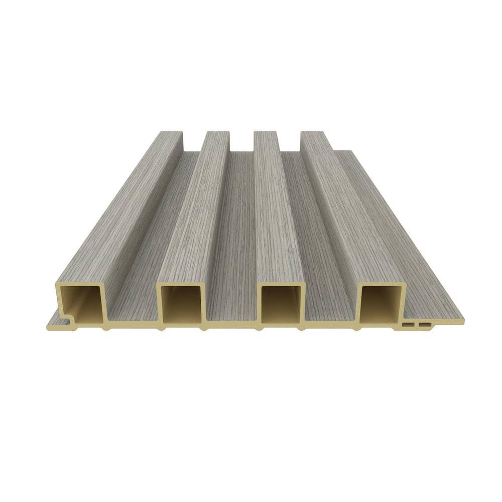 NewTechWood Walls 7/8 in. 6 11/16 in. Tall Raised Square Edge Recycled PVC Wall Paneling (3)