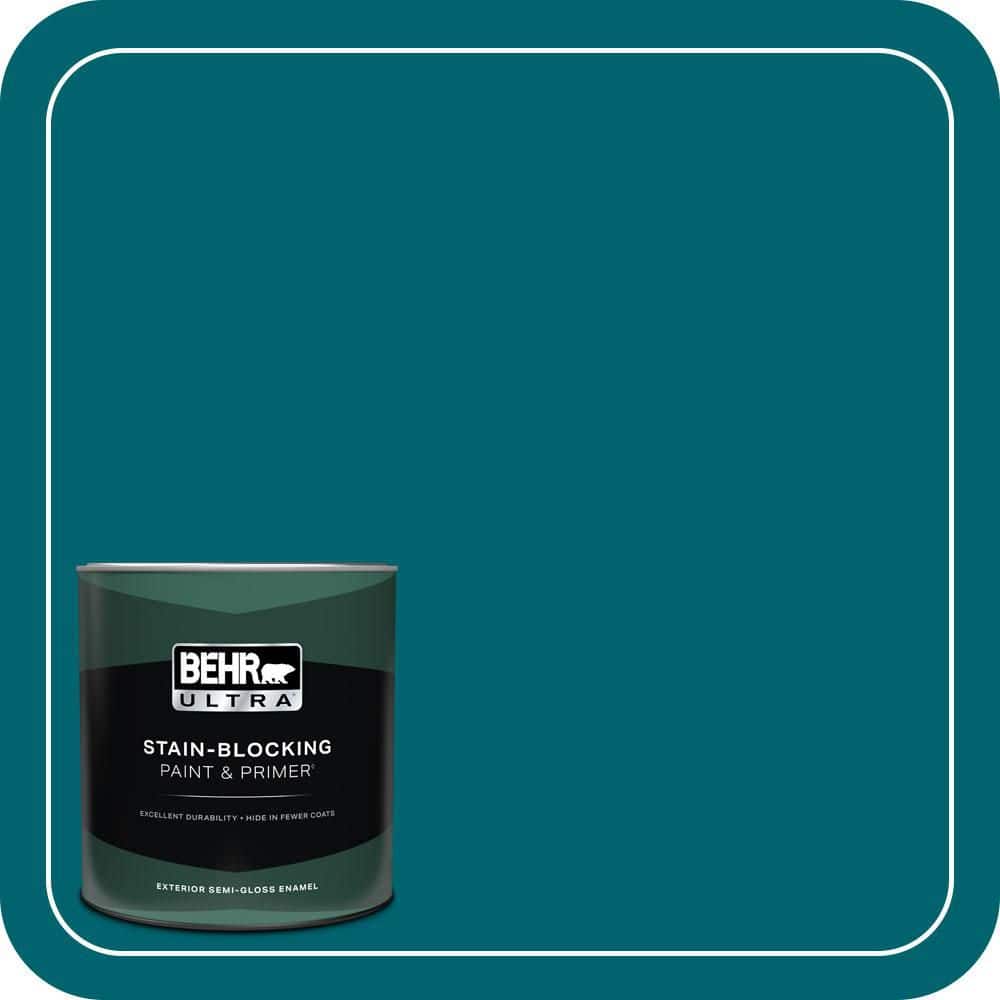 BEHR ULTRA 1 qt. #S-H-520 Peacock Tail Semi-Gloss Enamel Exterior Paint & Primer