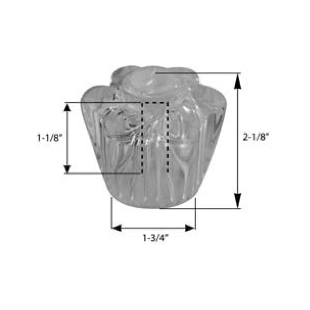 Pfister 940-444 Windsor Large New Style Replacement Hot Tub and Shower Handle in Clear Acrylic (2)