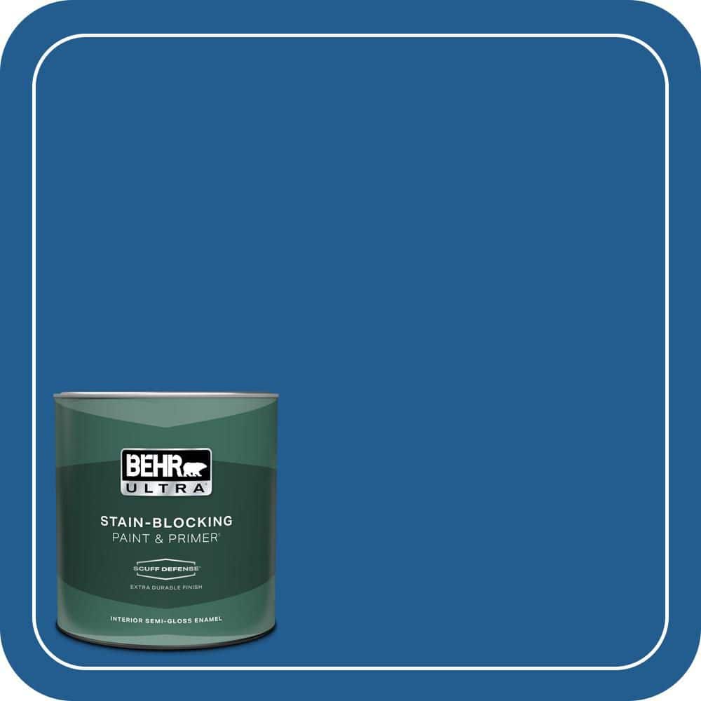 BEHR ULTRA 1 qt. #S-G-570 Sapphire Lace Extra Durable Semi-Gloss Enamel Interior Paint & Primer