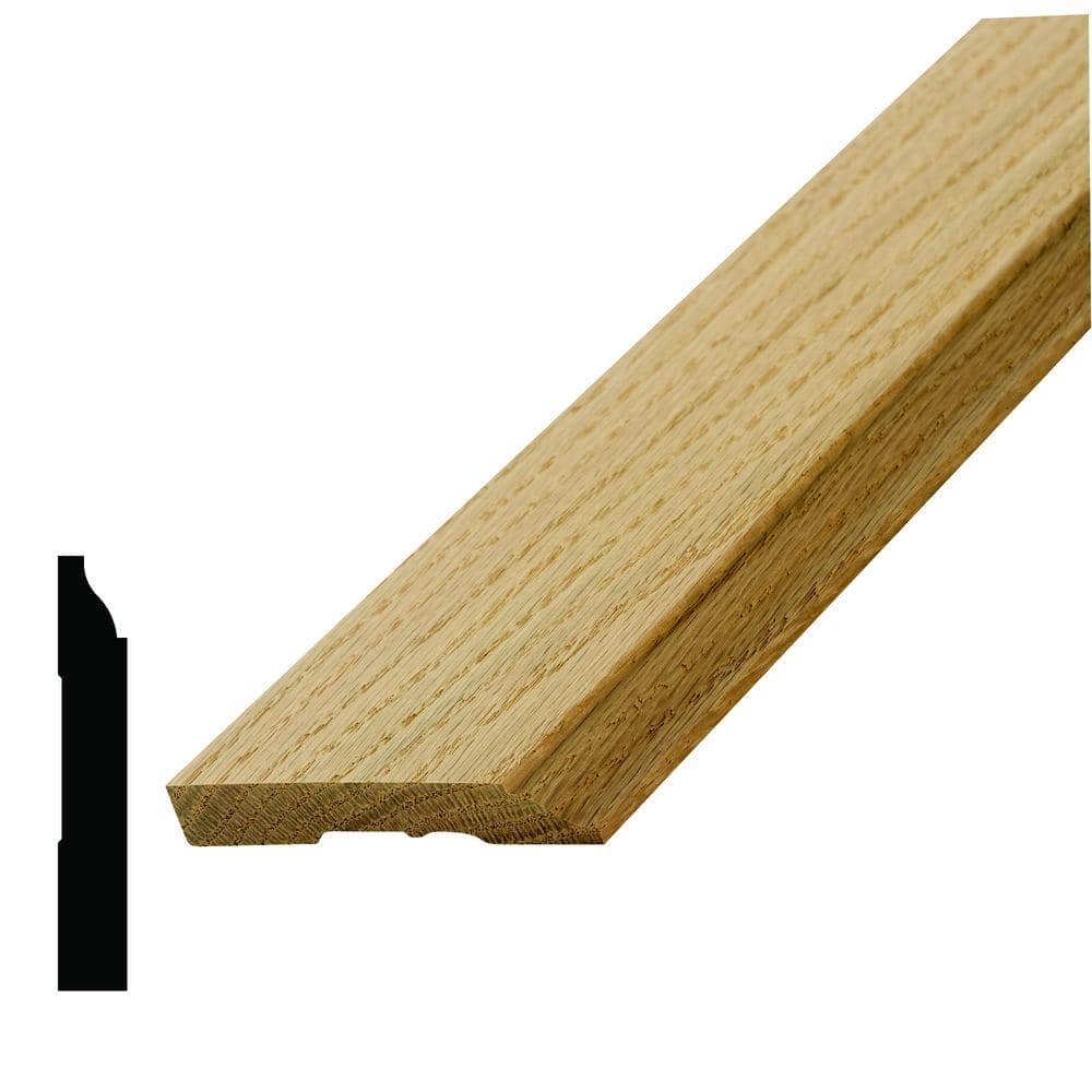 Alexandria Moulding WM 623 1/2 in. D x 3-1/4 in. W Oak Wood Baseboard Moulding (2)