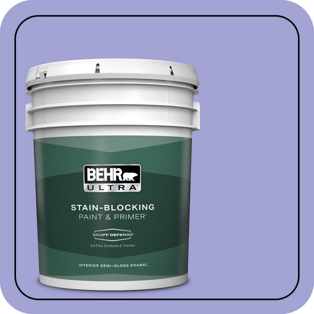 BEHR ULTRA 5 gal. #P550-4 Water Hyacinth Extra Durable Semi-Gloss Enamel Interior Paint & Primer