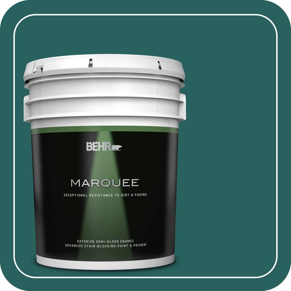 BEHR MARQUEE 5 gal. #MQ6-05 Verdant Forest Semi-Gloss Enamel Exterior Paint & Primer