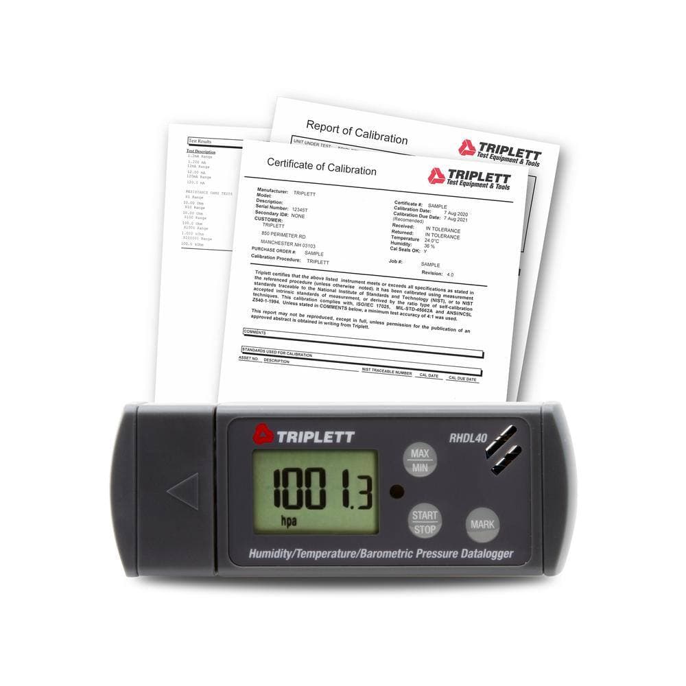 TRIPLETT Temperature/Humidity/Barometric Pressure PDF Datalogger with Cert. of Traceability to NIST (3)
