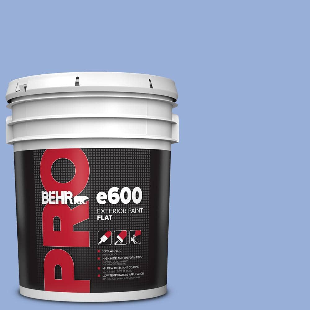 BEHR PRO 5 gal. #590B-4 Anemone Flat Exterior Paint