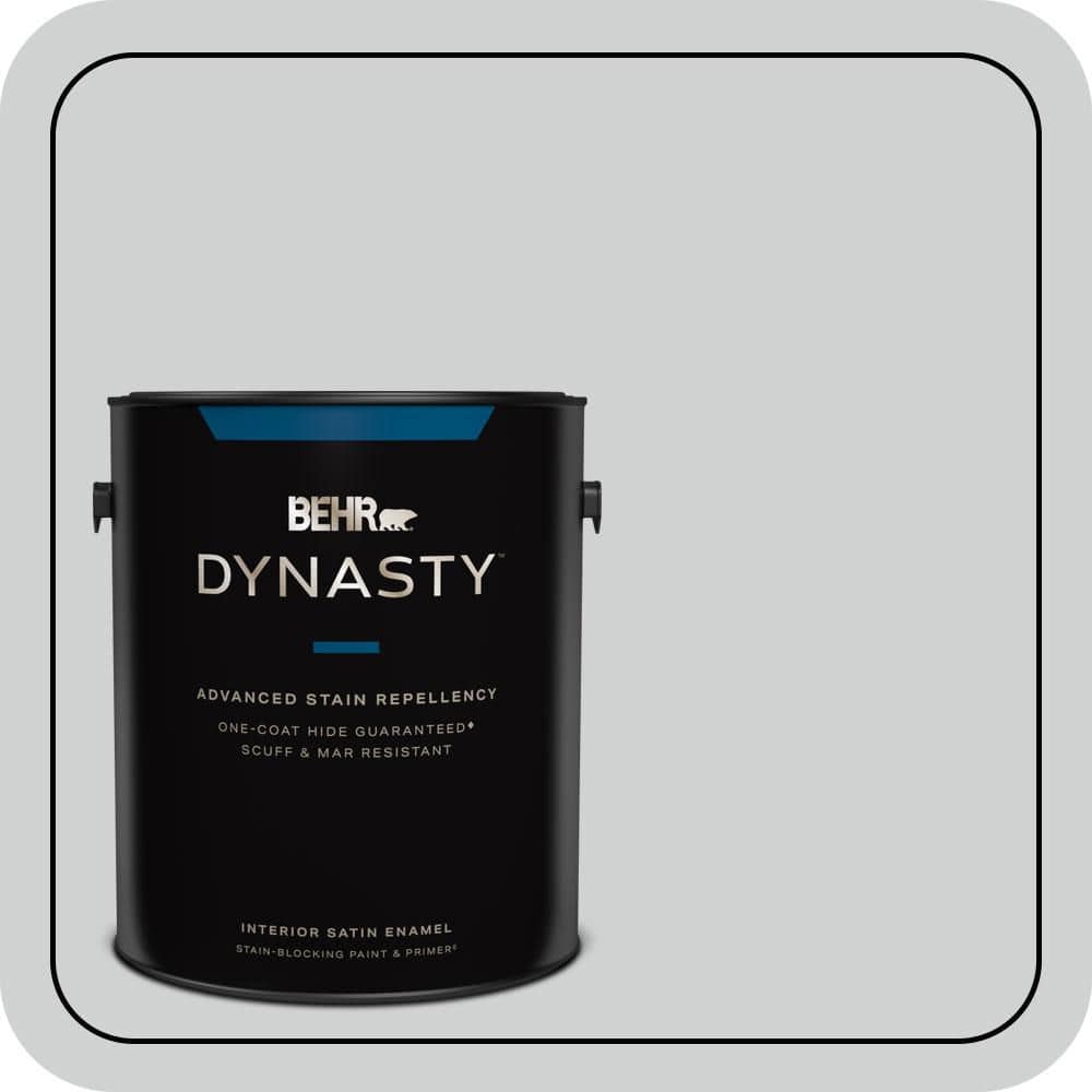 BEHR DYNASTY 1 gal. #N530-2 Double Click Satin Enamel Interior Stain-Blocking Paint and Primer